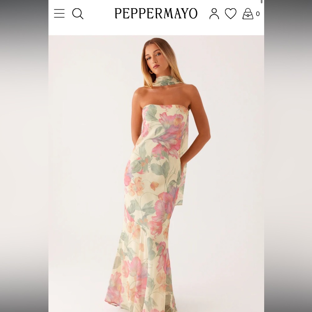 Peppermayo Exclusive - Under The Pagoda Maxi Dress - Yellow Peony